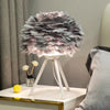 Feather Bedroom Table Lamp